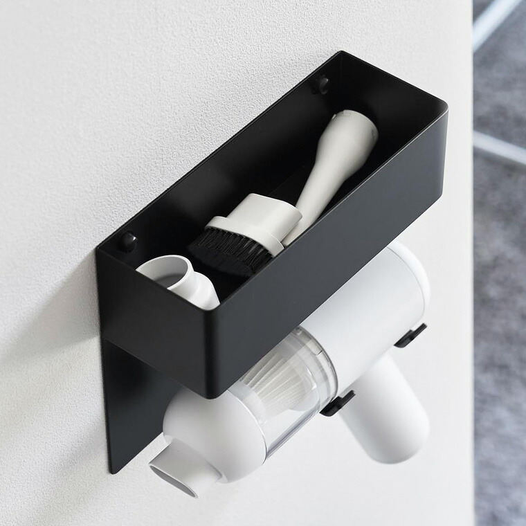 壁付けミニ掃除機ホルダー タワー 山崎実業 tower 公式 10787 10788 ホワイト ブラック 送料無料