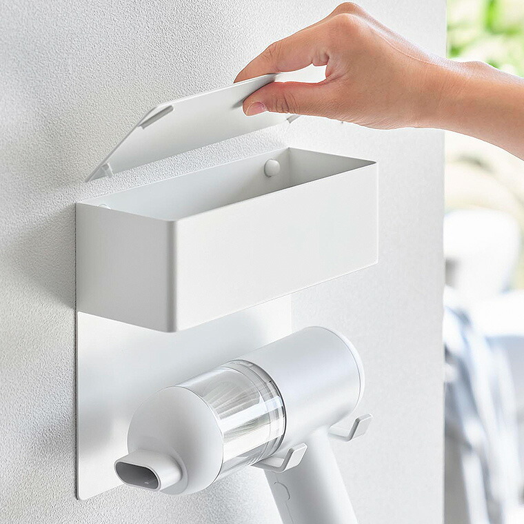 壁付けミニ掃除機ホルダー タワー 山崎実業 tower 公式 10787 10788 ホワイト ブラック 送料無料