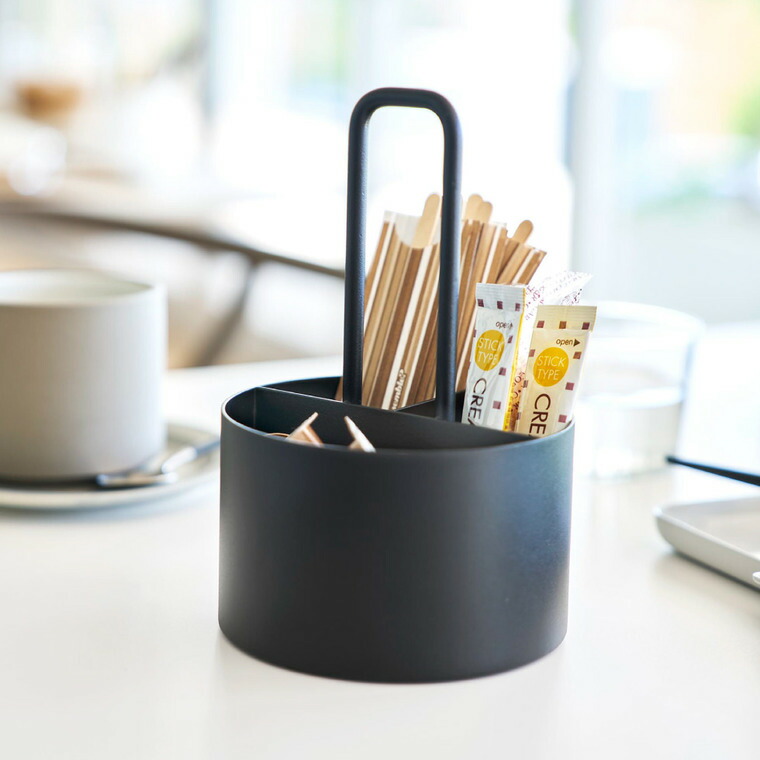 山崎実業 tower シュガー&ミルクオーガナイザー タワー 公式 10807 10808 ホワイト ブラック