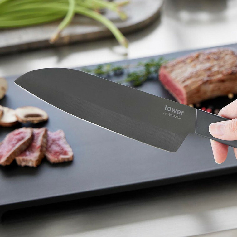 tower セラミックナイフ タワー 三徳 16.5cm 山崎実業 10121 10122 ホワイト ブラック 送料無料