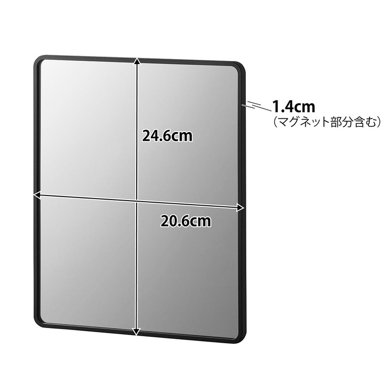 山崎実業 tower マグネットバスルーム樹脂ミラー タワー 角型 公式 10302 10303 ホワイト ブラック 送料無料