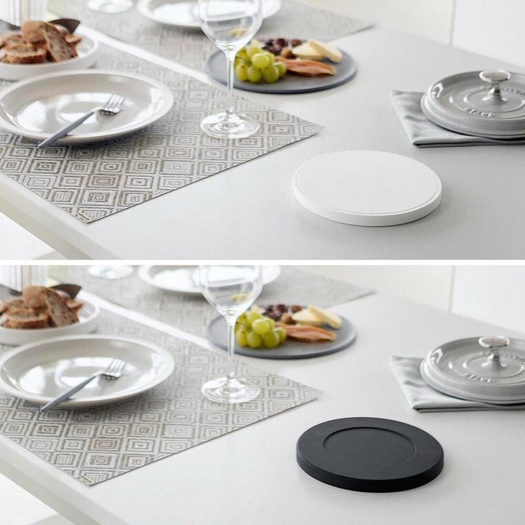 マグネットシリコーン鍋敷き タワー 丸型 山崎実業 tower 公式 10318 10319 ホワイト ブラック 送料無料