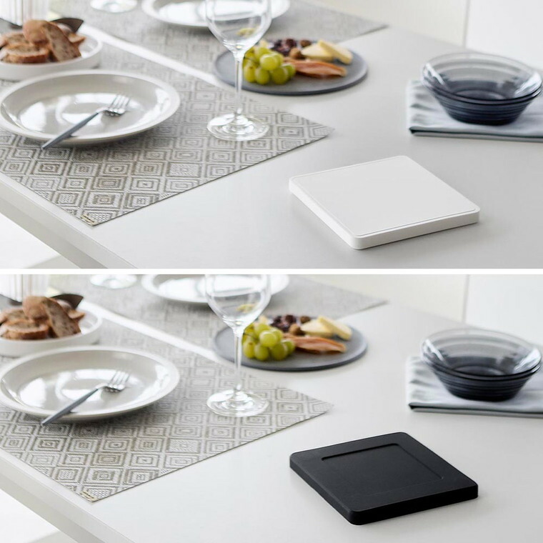 マグネットシリコーン鍋敷き タワー 角型 山崎実業 tower 公式 10320 10321 ホワイト ブラック 送料無料