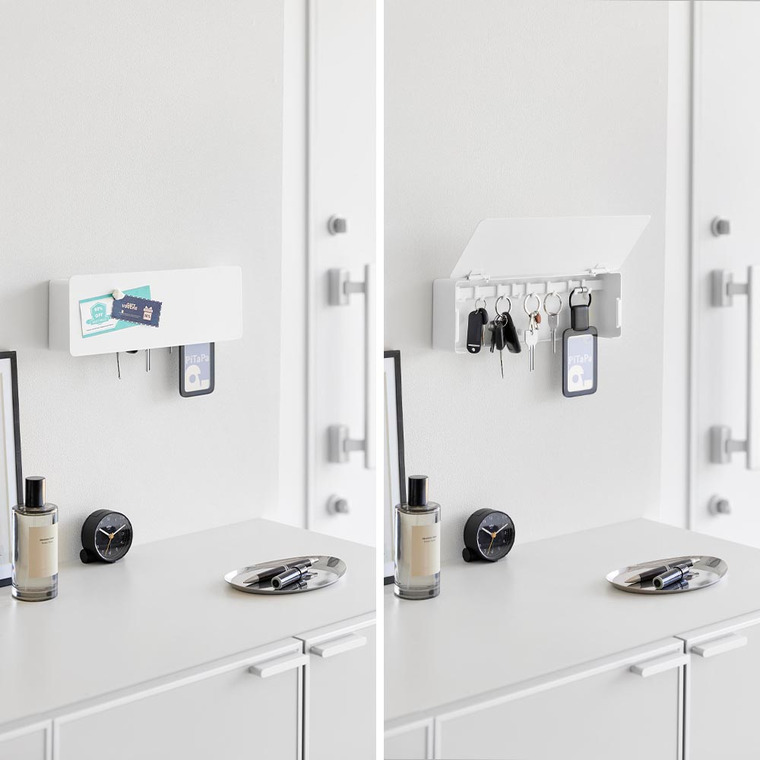 山崎実業 tower 壁付けキーフック タワー ロング 公式 10344 10345 ホワイト ブラック 送料無料