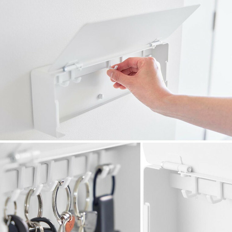 山崎実業 tower 壁付けキーフック タワー ロング 公式 10344 10345 ホワイト ブラック 送料無料