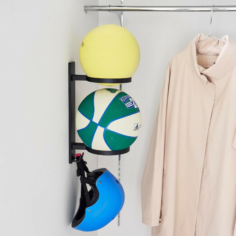 tower 壁付けボール収納 タワー 2段 山崎実業 10348 10349 ホワイト ブラック 送料無料