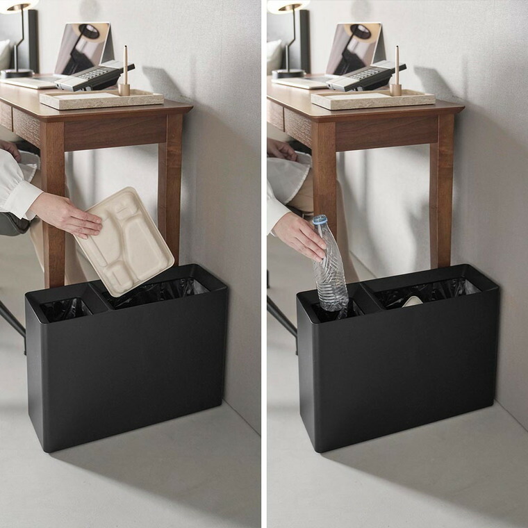 山崎実業 tower スーパー・コンビニ弁当がそのまま入る分別ダストボックス タワー 公式 10354 10355 ホワイト ブラック 送料無料