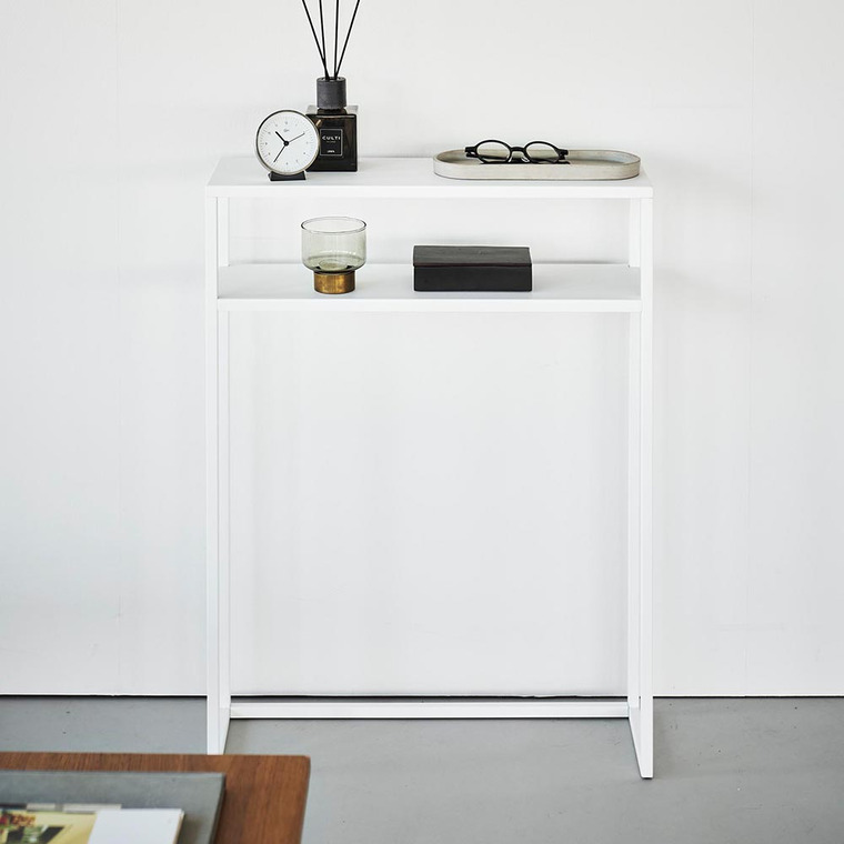 山崎実業 tower 棚付きコンソールテーブル タワー 公式 10393 10394 ホワイト ブラック 送料無料