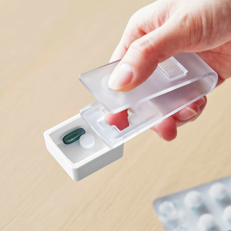 山崎実業 tower 押すだけ簡単マグネット錠剤オープナー タワー 公式 ホワイト ブラック 10432 10433