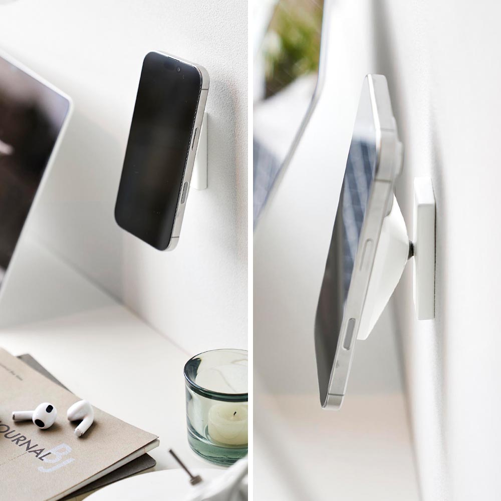 角度が調節できる壁付けスマホホルダー タワー 山崎実業 tower 公式 10434 10435 ホワイト ブラック