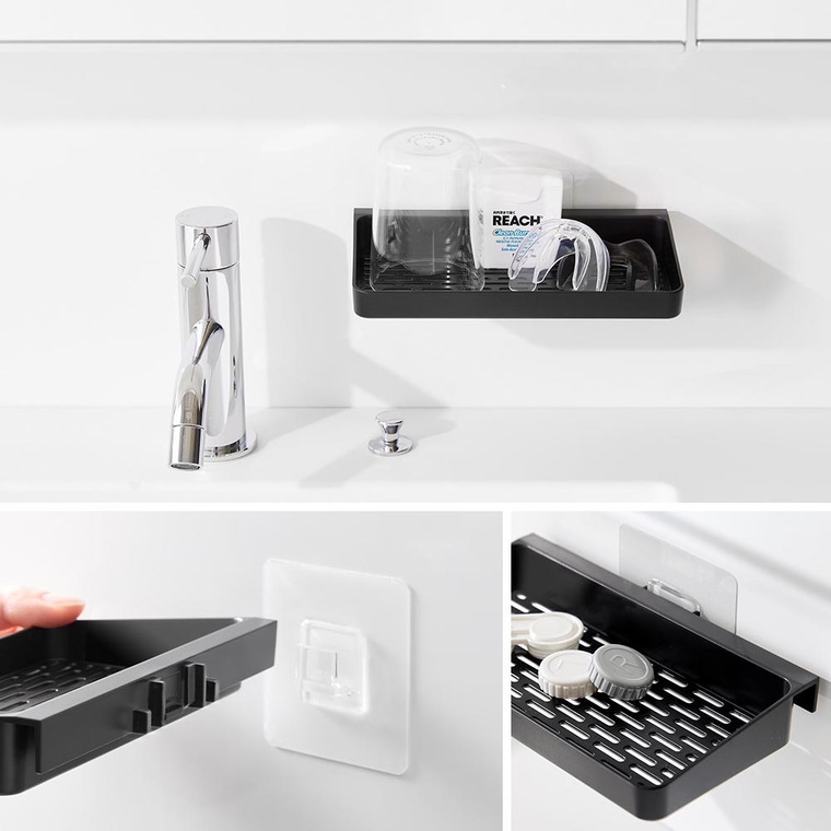 山崎実業 tower フィルムフックマウスピース水切りラック タワー 公式 10444 10445 ホワイト ブラック