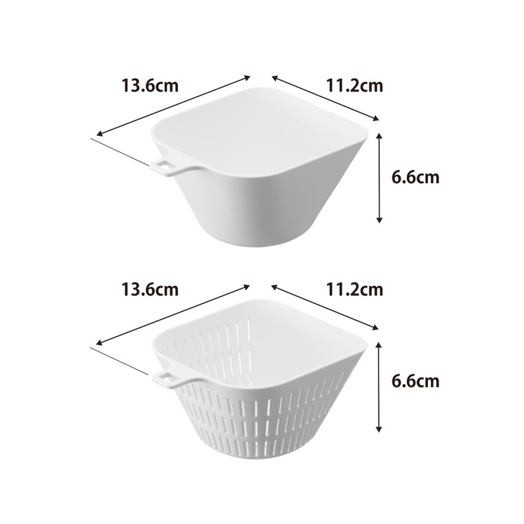 山崎実業 tower チリトリボウル ザルセット タワー 400mL 公式 10845 10846 ホワイト ブラック