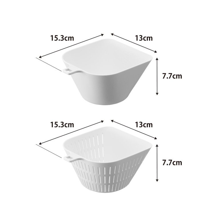 山崎実業 tower チリトリボウル ザルセット タワー 600mL 公式 10847 10848 ホワイト ブラック