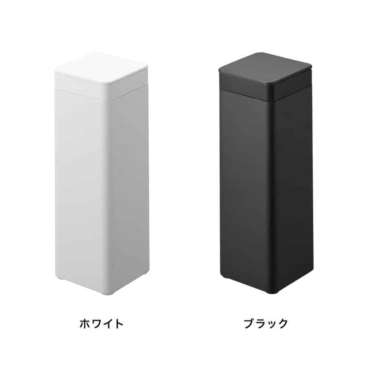 山崎実業 tower 蓋付き ティッシュケース タワー スクエア ボトル型 公式 10932 10933 ホワイト ブラック 送料無料