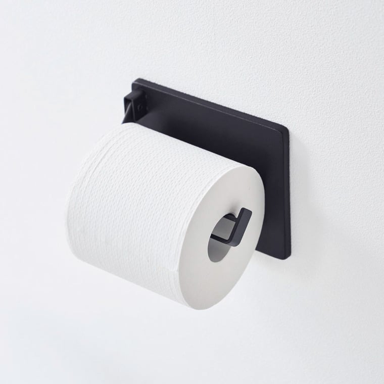 山崎実業 tower 壁付け 片手でカット トイレットペーパーホルダー タワー 公式 10960 10961 ホワイト ブラック