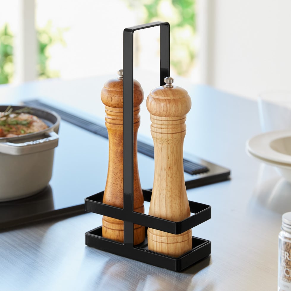 山崎実業 tower ミル収納ホルダー タワー ハンドル付き 公式 11345 11346 ホワイト ブラック 送料無料