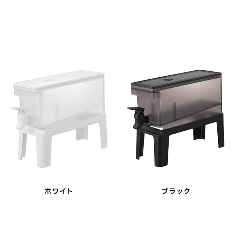 山崎実業 tower 冷蔵庫ドリンクサーバー タワー 1.8L スタンド付き 公式 11446 11447 ホワイト ブラック 送料無料
