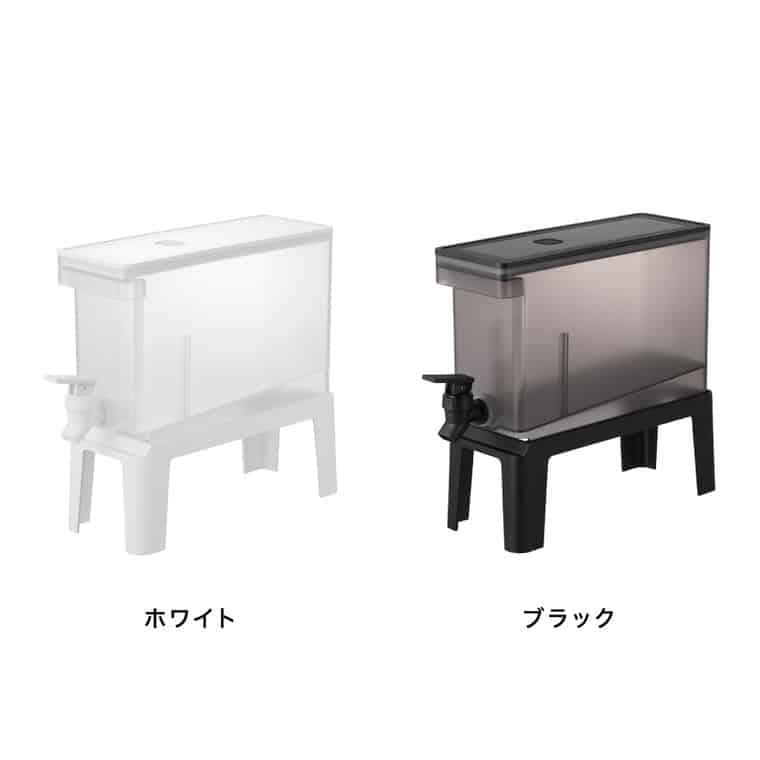 山崎実業 tower 冷蔵庫ドリンクサーバー タワー 2.8L スタンド付き 公式 11448 11449 ホワイト ブラック 送料無料