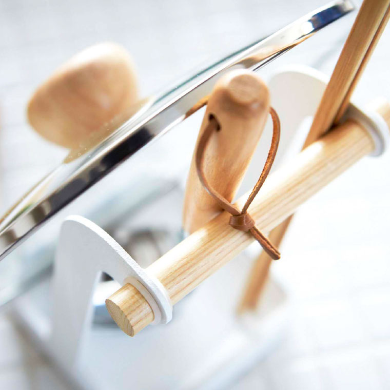 お玉＆鍋ふたスタンド トスカ 山崎実業 tosca ホワイト 2423 タワーシリーズ