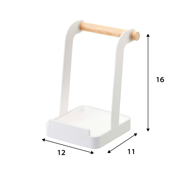 お玉＆鍋ふたスタンド トスカ 山崎実業 tosca ホワイト 2423 タワーシリーズ