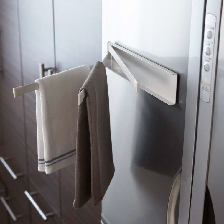 マグネット布巾ハンガー タワー 山崎実業 tower ホワイト/ブラック 2456 2457 タワーシリーズ マグネット