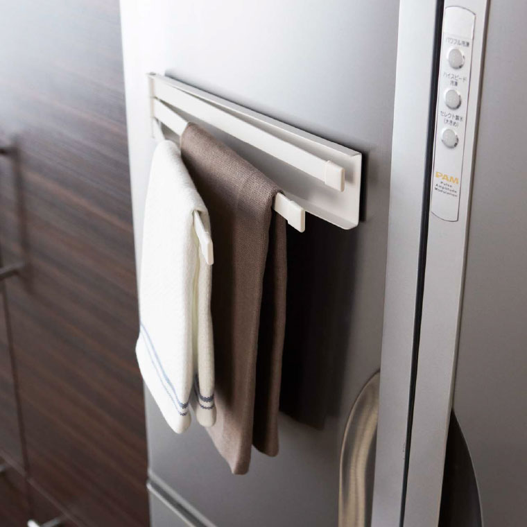 マグネット布巾ハンガー タワー 山崎実業 tower ホワイト/ブラック 2456 2457 タワーシリーズ マグネット