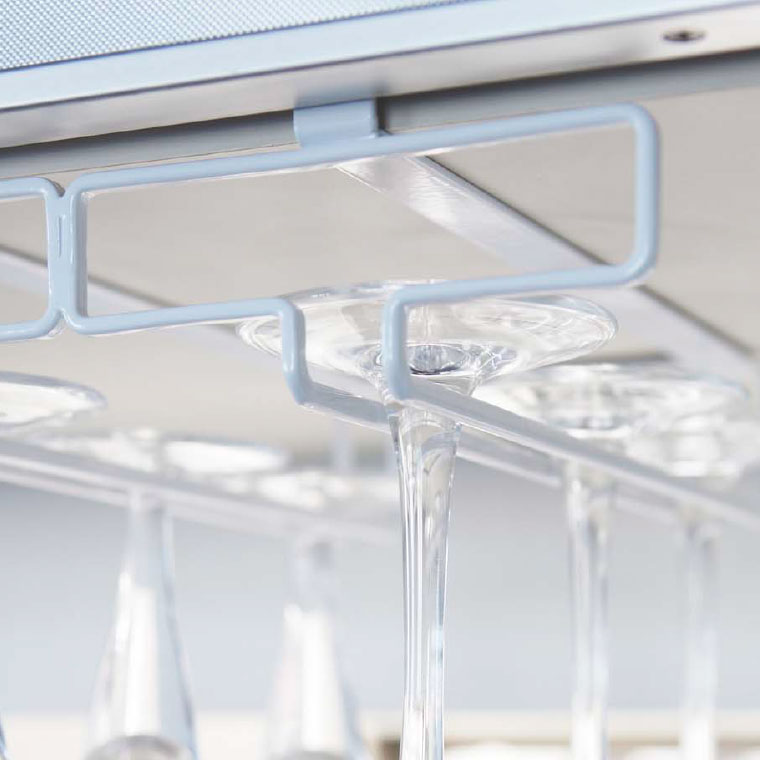 戸棚下ワイングラスハンガー ダブル タワー 山崎実業 tower ホワイト/ブラック 2464 2465 タワーシリーズ