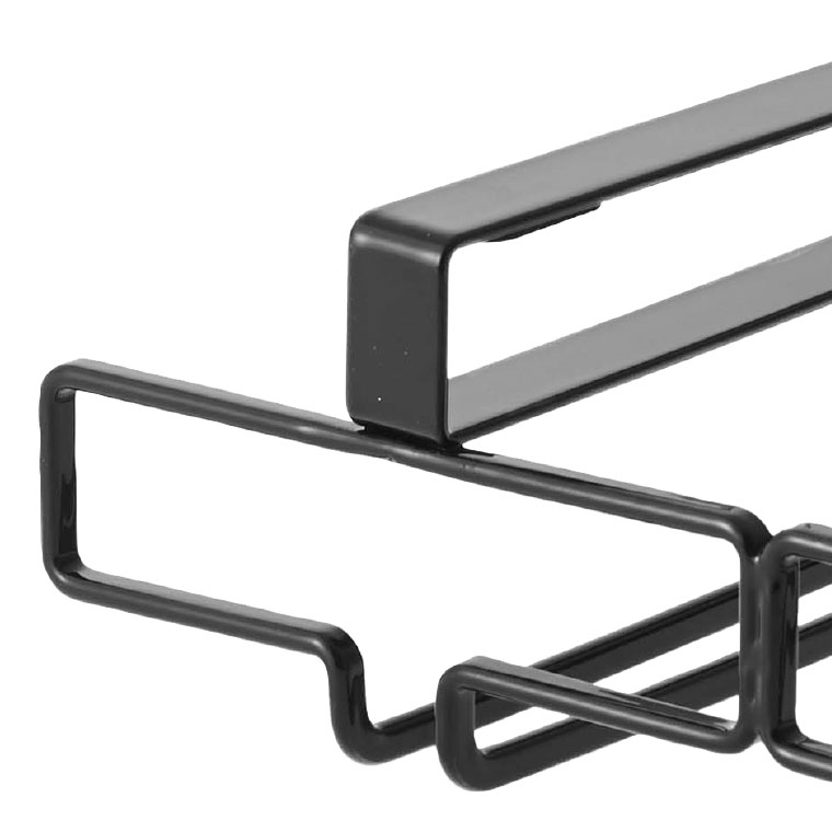 戸棚下ワイングラスハンガー ダブル タワー 山崎実業 tower ホワイト/ブラック 2464 2465 タワーシリーズ