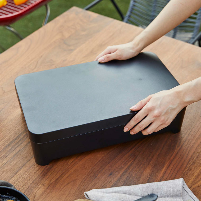 蓋付き卓上水切りトレー角型 蓋 タワー 山崎実業 tower ホワイト/ブラック 2528 2529 タワーシリーズ