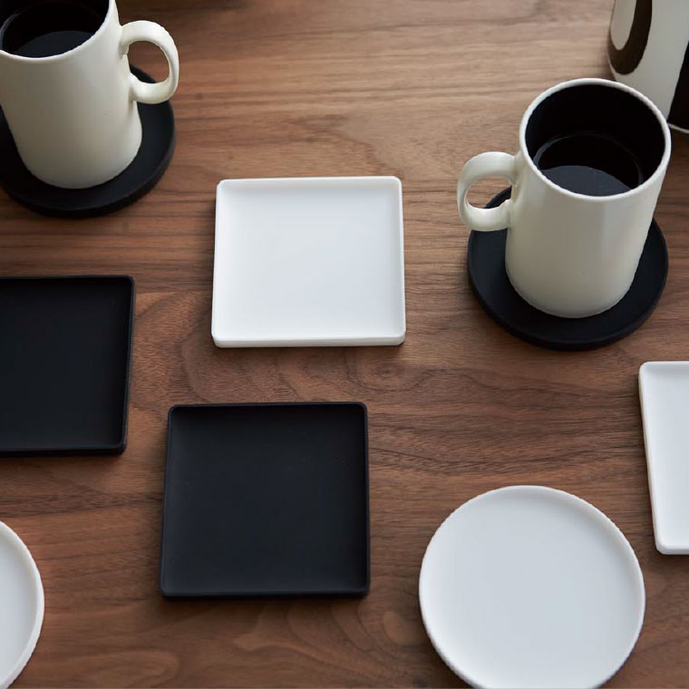 立体コースター 角型 タワー 山崎実業 tower ホワイト/ブラック 2536 2537 タワーシリーズ