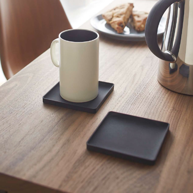 立体コースター 角型 タワー 山崎実業 tower ホワイト/ブラック 2536 2537 タワーシリーズ