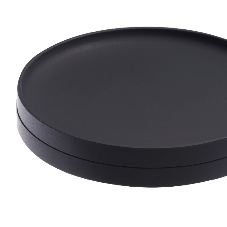 立体コースター 丸型 タワー 山崎実業 tower ホワイト/ブラック 2538 2539 タワーシリーズ