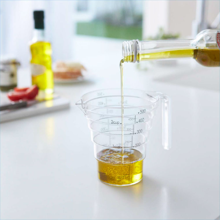 段々計量カップ ５００ＭＬ クリア レイヤー 山崎実業 LAYER 2547 タワーシリーズ
