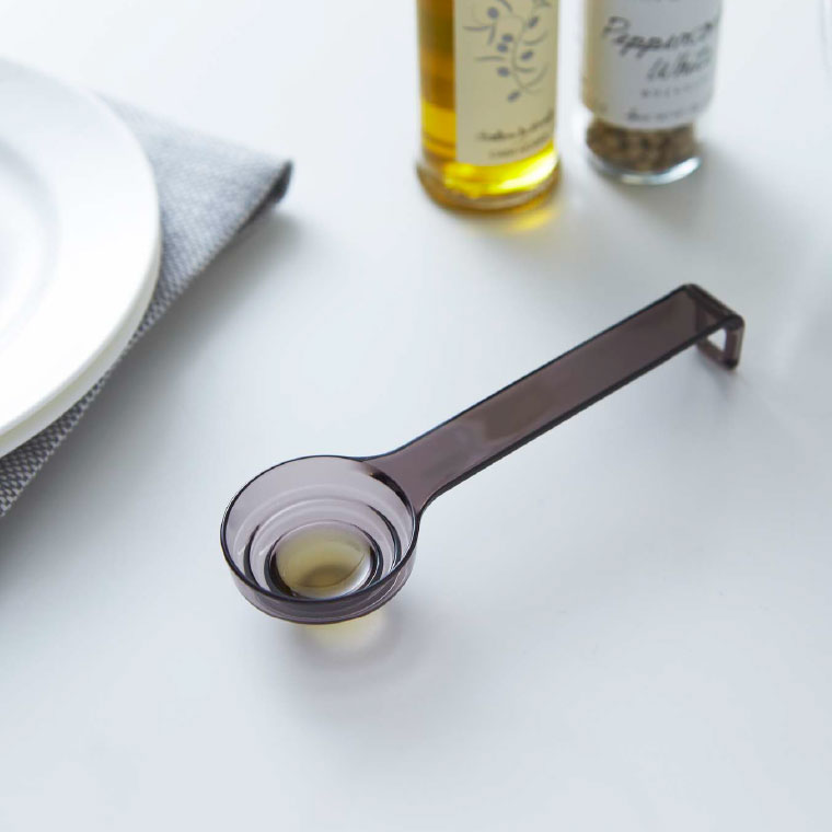 段々計量スプーン レイヤー 山崎実業 LAYER クリア/ブラック 2548 2549 タワーシリーズ