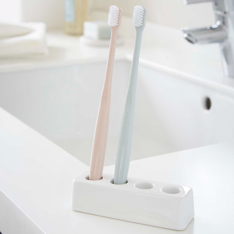 トゥースブラシスタンド スクエア プレーン 山崎実業 PLAIN 歯ブラシホルダー ホワイト 2612 タワーシリーズ