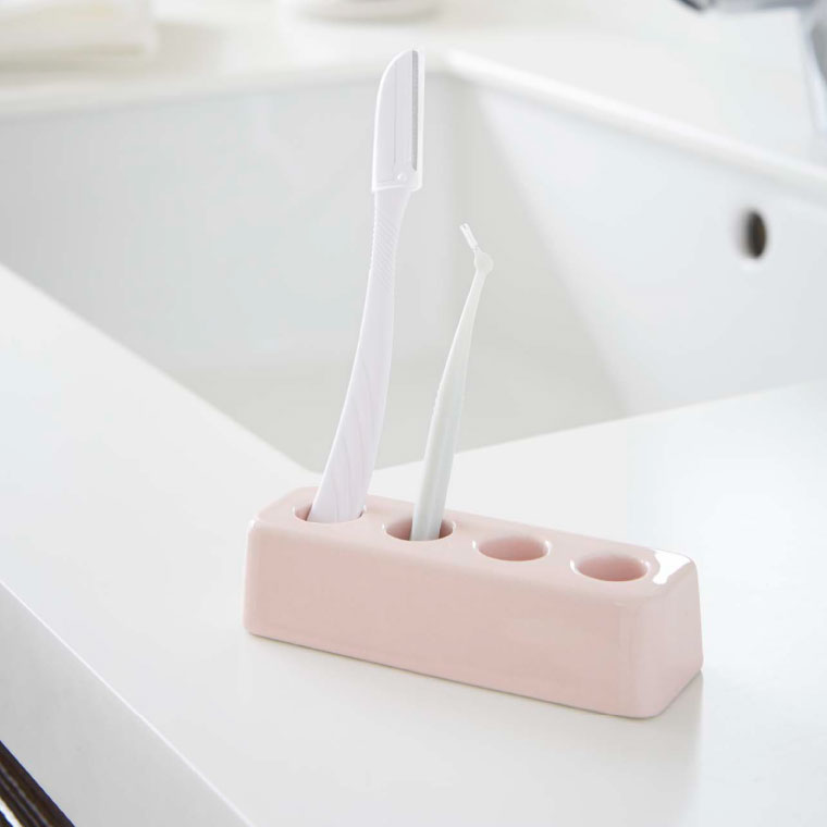 トゥースブラシスタンド スクエア プレーン 山崎実業 PLAIN 歯ブラシホルダー ホワイト 2612 タワーシリーズ