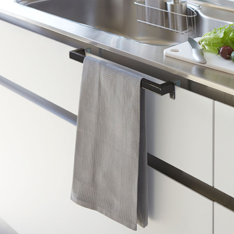 キッチンタオルハンガーバー ワイド タワー 山崎実業 tower ホワイト/ブラック 2855 2856 タワーシリーズ