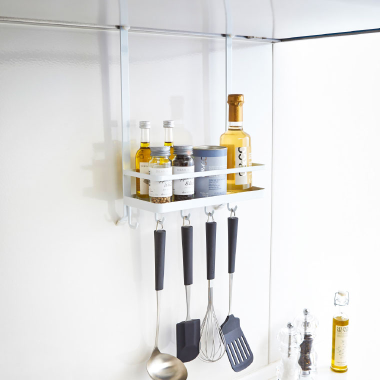 レンジフード調味料ラック タワー 山崎実業 tower スパイス ラック ホワイト/ブラック 2857 2858 タワーシリーズ