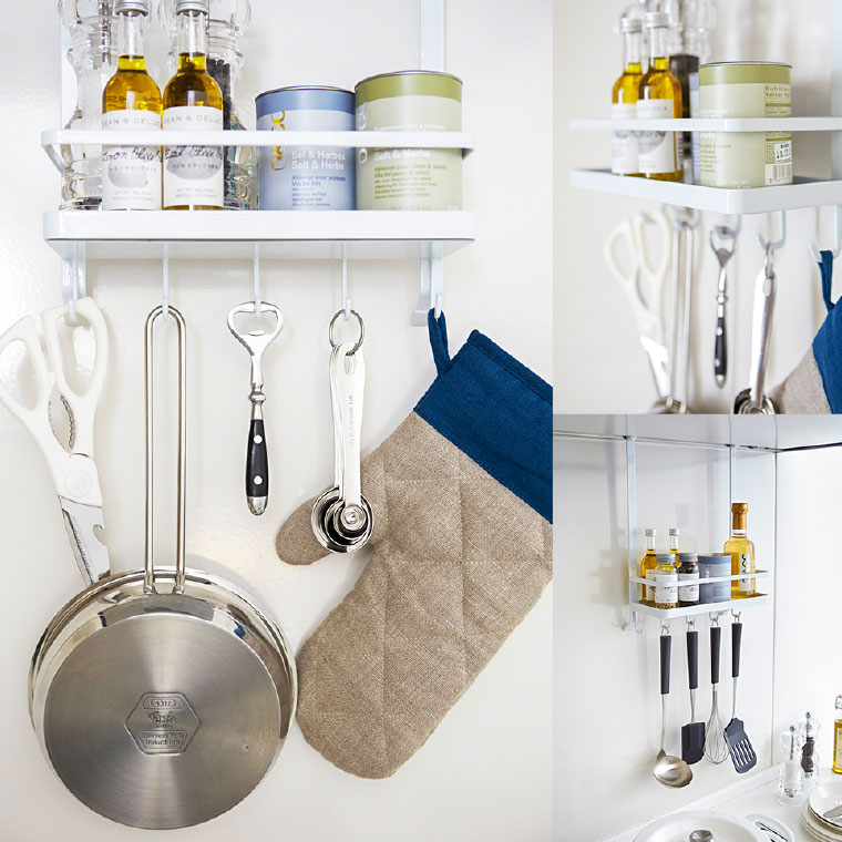 レンジフード調味料ラック タワー 山崎実業 tower スパイス ラック ホワイト/ブラック 2857 2858 タワーシリーズ