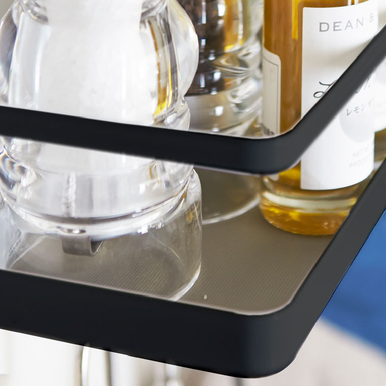 レンジフード調味料ラック タワー 山崎実業 tower スパイス ラック ホワイト/ブラック 2857 2858 タワーシリーズ