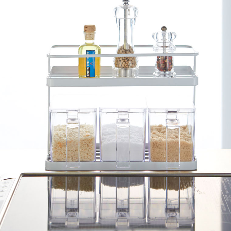 調味料ストッカー Ｓ タワー 山崎実業 tower ホワイト/ブラック 2867 2868 タワーシリーズ