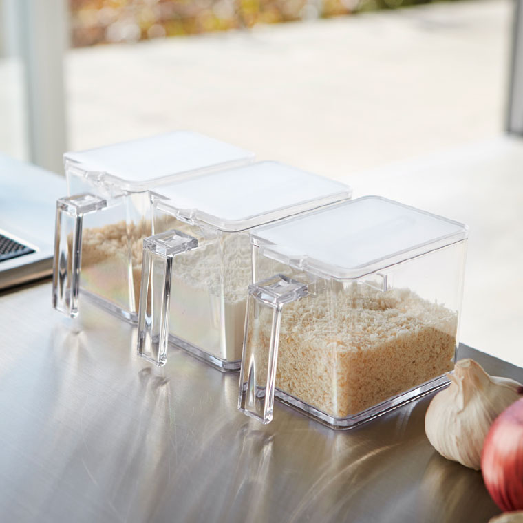 調味料ストッカー Ｌ タワー 山崎実業 tower ホワイト/ブラック 2869 2870 タワーシリーズ