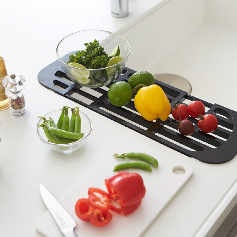 伸縮水切りラック タワー 山崎実業 tower ホワイト/ブラック 2873 2874 タワーシリーズ