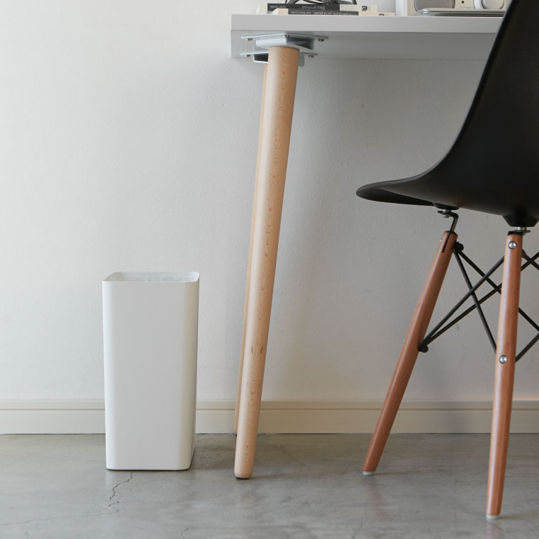 トラッシュカン 角型 タワー 山崎実業 tower ゴミ箱 ホワイト/ブラック 2915 タワーシリーズ