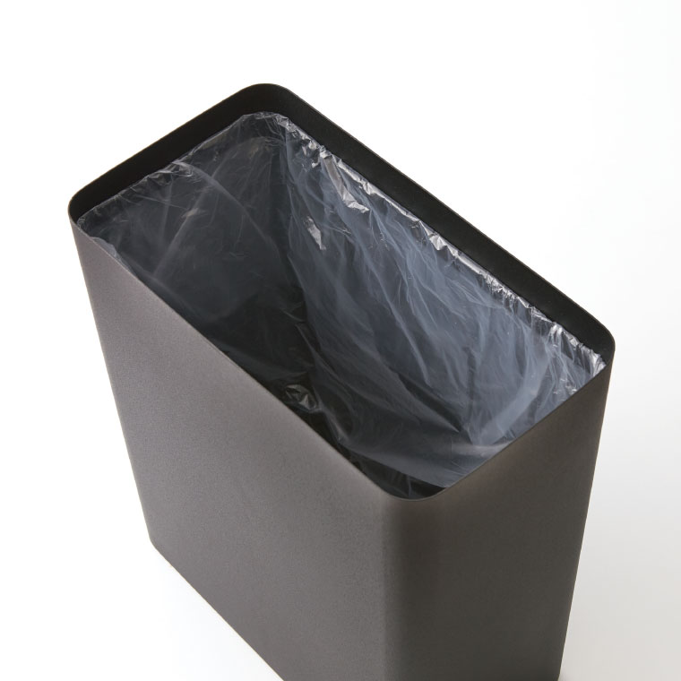 トラッシュカン 角型 タワー 山崎実業 tower ゴミ箱 ホワイト/ブラック 2915 タワーシリーズ