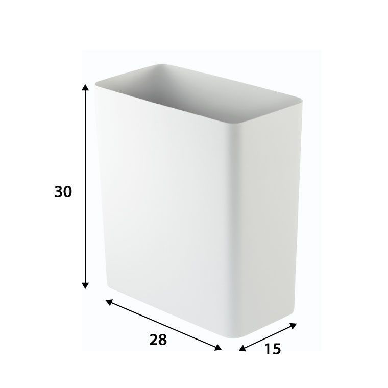 トラッシュカン 角型 タワー 山崎実業 tower ゴミ箱 ホワイト/ブラック 2915 タワーシリーズ