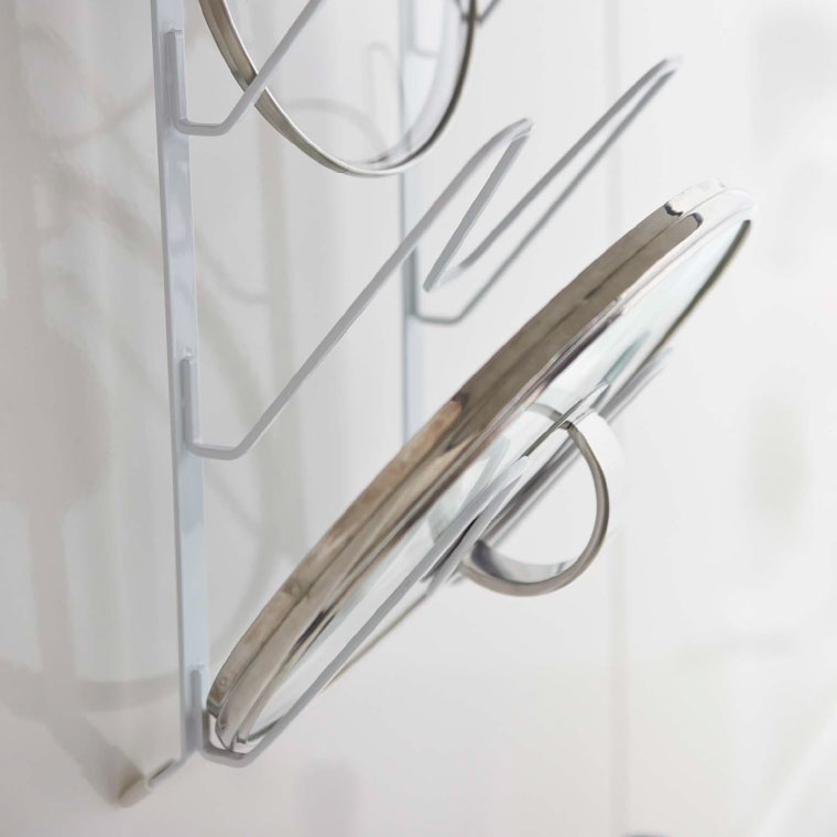 レンジフードなべ蓋ホルダー タワー 山崎実業 tower ホワイト/ブラック 2979 2980 タワーシリーズ