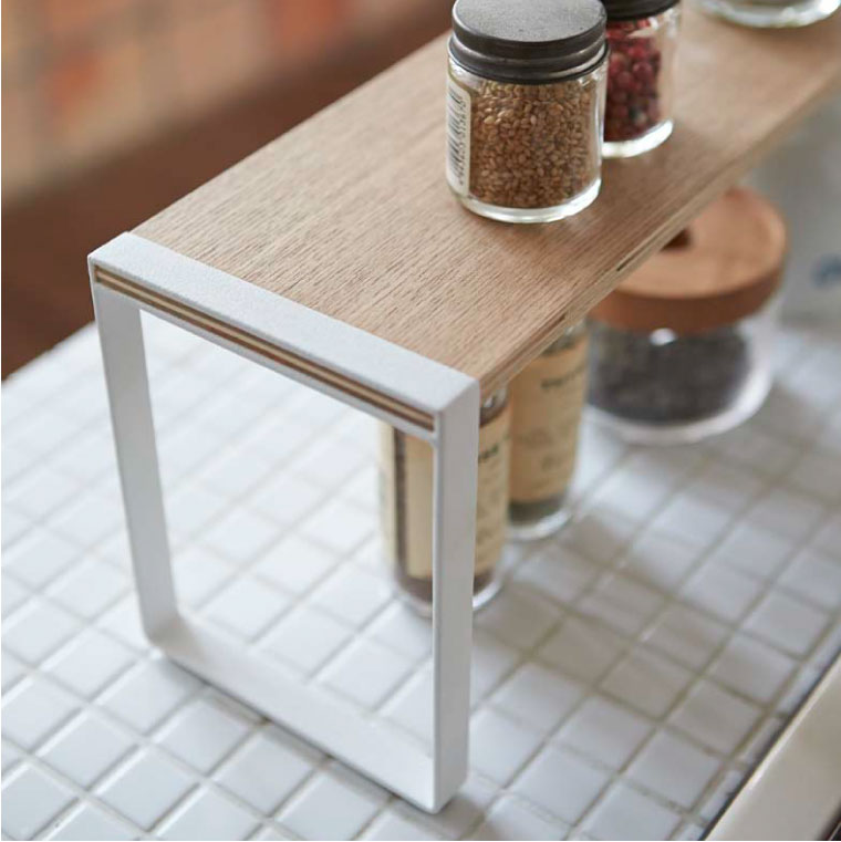 キッチンラック ワイド トスカ 山崎実業 tosca ホワイト 3155 タワーシリーズ