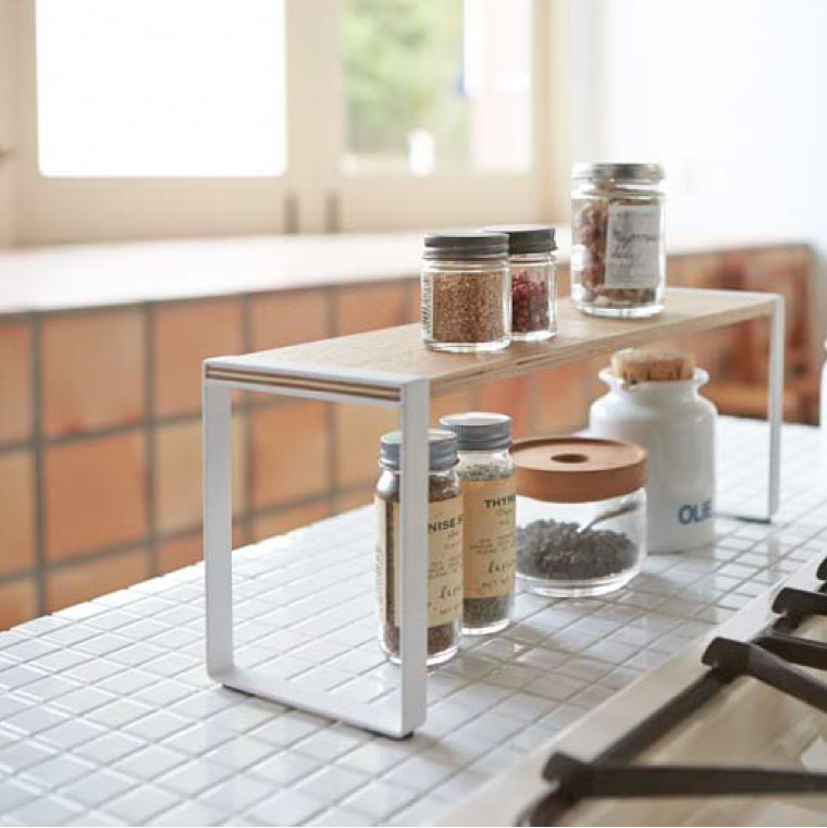 キッチンラック ワイド トスカ 山崎実業 tosca ホワイト 3155 タワーシリーズ