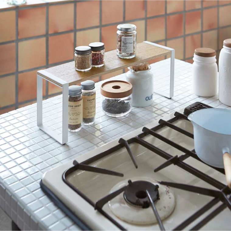 キッチンラック ワイド トスカ 山崎実業 tosca ホワイト 3155 タワーシリーズ